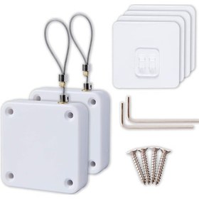 Resim Geeroyoo Ev İçi Otomatik Kapı Kapatıcı - Tel Çekmeli, Perde/s Kayar Kapılar İçin, Delme Gerektirmeyen Yaylı Kapanma Mekanizması 