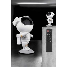 Resim Teknodayım Çocuklara Özel Projeksiyon Astronot Lamba Speaker Sevimli 