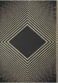 Resim Soyut Kanvas Tablo Siyah Altın Çizgili Yan Hipnoz Dikey 