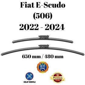 Resim Fiat E-scudo 507 2022 2023 2024 Uyumlu Ön Cam Silecek Süpürgesi Takımı 650/480mm Silbak Sb2619d 