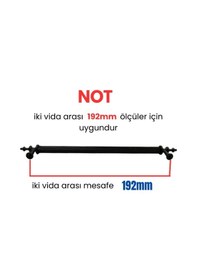 Resim 50 Adet Zirve Siyah Metal Mobilya Kulpu 192mm Siyah 
