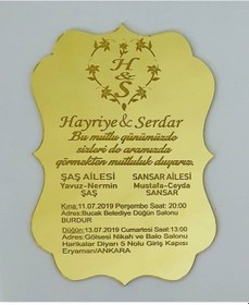 Resim Hdrlazerdizayn Aynalı Pleksi Davetiye 