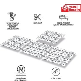 Resim Kendinden Yapışkanlı Geometrik 041 Desenli Pvc Karo 30X30 cm (33 Adet) 3m2 