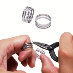 Resim 304 Paslanmaz Çelik Takı Pensesi - Açık Bölünmüş Atlama Halkası Kapatma Aracı, DIY Takı Yapımı için Ergonomik Parmak Yüzük Tutucu, Bilezikler Kolyeler Küpeler El Sanatları Aksesuarları için Taşınabilir Boncuk Kapatıcı Yardımcısı, Kompakt Tasarım, Sağlam Araç, Profesyonel Zanaatkarlar 