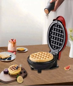 Resim chef desing Mini Waffle Makinesı Paslanmaz Maker Kabarcık Yumurta Kek Fırın Kahvaltı Waffle Makinesi Pankek 