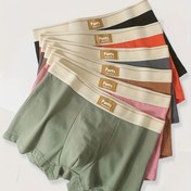 Resim 5 adet Erkek Boxer Briefs - Nefes Alabilir ve Rahat, %95, %5 Spandex, Orta Esneklikli Örgü Kumaş, Düz Renkler (Siyah, Bej, Kahverengi, Gri, Pembe) ile Elastik Bel ve Bağcıklı, Günlük Giyim İçin Mükemmel, Rahat İç Çamaşırı | Minimalist Tasarım | Pürüzsüz Dokulu Kumaş 