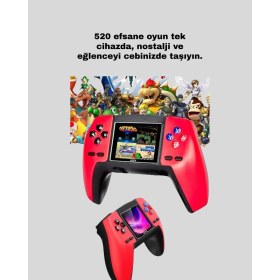 Resim Eco Lounge P5 Retro Gamepad 520 Oyunlu Taşınabilir Oyun Konsolu 