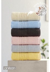 Resim 6'lı Lüx Karışık Greek El Havlusu - 50x90 Cm, 225 Gr, %100 Pamuk, Spa Ve Otel Havlusu, Günlük Kullanıma Uygun Çok Renkli 