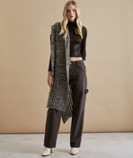 Resim Gabardin Kumaş Düz Paça Kot Pantolon Yan Cepli Pamuklu - Eve Jeans 