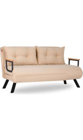 Resim Pafu Sando İkili Katlanır Yataklı Koltuk - Krem 