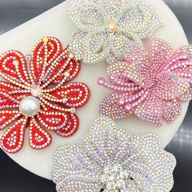 Resim Easter Bunny Ears Rhinestone Applique - DIY Giysiler, Şapkalar, Çantalar ve Aksesuarlar için Parlayan Çiçek Tasarımı | İnci Merkezi ile Dayanıklı Plastik, Çok Renkli Rhinestone Süslemesi, Tavşan Aksesuarları 