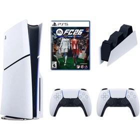 Resim Sony Playstation 5 Slim Standart 1 TB+ 2. Beyaz Dualsense + Şarj + PS5 FC26 CD (İthalatçı Garantili) 