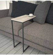 Resim Callen Yan Sehpa & Tekerlekli Servis Sehpası Metal Deniz Meşe 