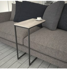 Resim Callen Yan Sehpa & Tekerlekli Servis Sehpası Metal Deniz Meşe 