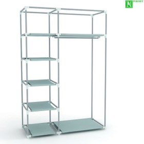 Resim RUSTİKEVDECORART Tek Yandan Raflı Bez Dolap Çok Amaçlı Raflı Portatif Bez Dolap 