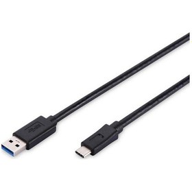 Resim Digitus Ak-300136-010-S 1 M Usb 3.0 To Usb Type-C Erkek-Erkek Awg24/28 2x Zırhlı Usb 3.0 Kablo 