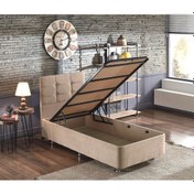 Resim Nironyatak Niron Polo Baza Ve Başlık Seti -100 x 200 CM Cm Tek Kişilik Sütlü Kahv 