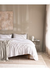 Resim Madame Coco Justine King Size %100 Pamuk Nevresim Takımı - Beyaz/mavi 8684427205037 Beyaz 