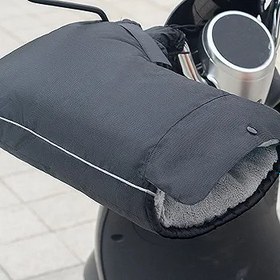 Resim Motosiklet gideri eldivenleri su geçirmez rüzgar geçirmez yansıtıcı yumuşak sıcak motosiklet kavrama örtüsü elektrikli bisiklet sürme için crossed jacquard yağmur geçirmez kumaş 