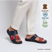 Resim Registan Shoes HAKİKİ KALİTELİ DERİ- TOMMY VERCCETTI TERLİK - SANDALET - PARMAK ARASI- MASAJ TABAN 