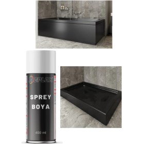 Resim Replax Duşakabin Jakuzi Küvet Siyah Sprey Boya Suya Dayanıklı 400 Ml 