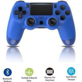 Resim Ps4-pc-android Box-android-ıos Telefon Tablet Uyumlu Titreşimli Bluetooth Oyun Kolu Mavi 