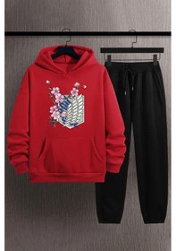 Resim Flowers Eşofman Takımı Kırmızı 