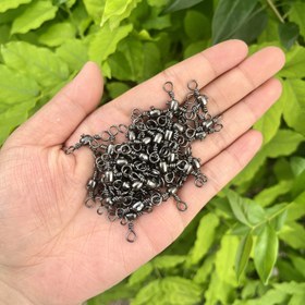 Resim 50 Adet 3 Yönlü Balıkçılık Fırdöndüsü Çapraz Hattı Varil Fırdöndüler T-Dönüşüm Balıkçılık Yem Bağlantı Aparatı, Levrek ve Alabalık için Tatlısu/Tuzlu Su 