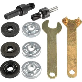 Resim Jelang Flanş Somun Parça Seti ile Matkap Açılı Taşlama Adaptörü, 3 Set Yedek Öğütücü Flanş Somunları ve Anahtar Dönüşüm Aracı (Yurt Dışından) 