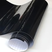 Resim Premium Parlak Siyah Vinil Kaplama Filmi - Kolay Hava Bırakma Kurulumu, Su Geçirmez & Dayanıklı, Araba, Motosiklet, Scooter Kaput & Tavan için Yüksek Parlaklık Bitişi, Kendin Yap Dostu, Solma & Çatlama Dirençli Uzun Ömürlü Yapıştırıcı, Çok Yönlü Boyut, Vinil Araba Kaplama 