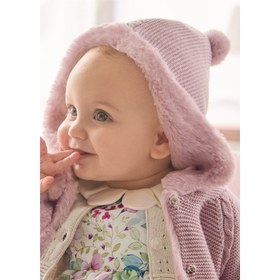 Resim Mayoral Kışlık Kız Bebek Örme Kürklü Hırka Ceket Pembe - Pembe / 2-4 Ay 