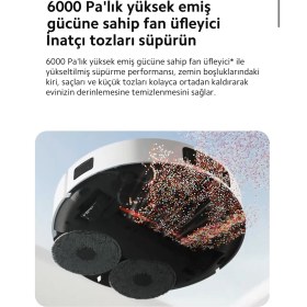 Resim Xiaomi Yeni 6000PA Yüksek Emiş Güçlü Çift Döner Paspaslı Premium Robot Süpürge | Halı Tanıma & Mop Kaldırma | Kenar Temizleme Teknolojisi | Onerous Mutfak Tartısı 