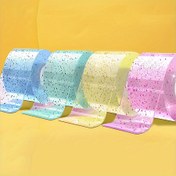 Resim 1 Set 4 Canlı Nano Çift Taraflı Bant - Yeniden Kullanılabilir, Güçlü Yapışkan, Ev, Ofis ve Sınıf için Uygun - 1.98cm x 299.72cm Şeffaf Bant ile Payetler 