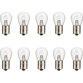 Resim 10 Adet 12V P21W 93 Düz Tek Duy Stop Sinyal Ampul Standart Işık 