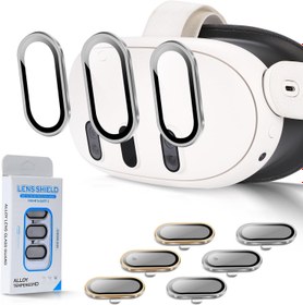 Resim WAOYER Oculus Meta Quest 3 Aksesuarlarıyla Uyumlu 2 Paket Kamera Lens Koruyucu, İnce 9H Temperli Cam, Alaşım Çerçeve Çizilmez, Yüksek Çözünürlüklü, Kılıf Dostu (Şerit+Altın) 