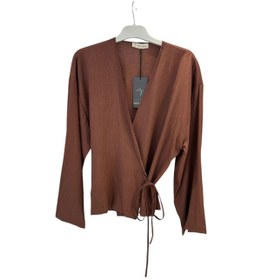 Resim Hasenna Z-556 Üstü Kimono Kısa Etekli Çilek Takım Kahve 