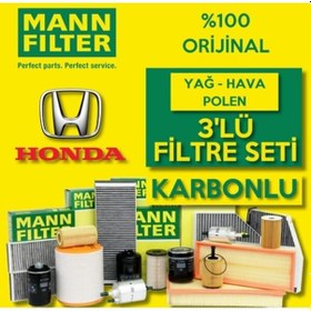 Resim Honda Civic 1.6 Fb7 Mann-Filter Filtre Bakım Seti 2012-2016 