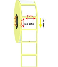 Resim 100x100 Eko Termal Barkod Etiket 100 Sarım 