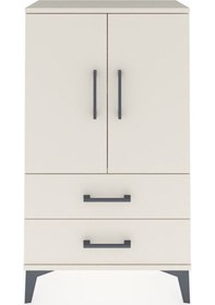 Resim Arges Komodin 2 Raflı 2 Çekmeceli 2 Kapaklı 60x30x106 Aytaşı-... Aytaşı 