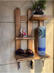 Resim MASLAKWOOD Dekoratif Ahşap Çit Anahtarlık 