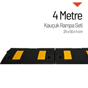 Resim İleri Trafik Kauçuk Eşik Rampası - 4 Metre Set 