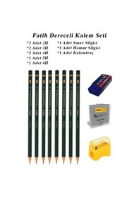 Resim Resim Kalemi Fatih Dereceli Kalem Seti Karakalem Seti 2h 3h 4h 5h 6h 11'li Set Sınav Silgisi Ve Hamur Silgi Kalemtraş 