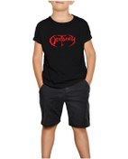 Resim Obituary Logo Red Siyah Çocuk Tişört Siyah 