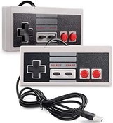 Resim TRIXES 2'li paket NES Look Alike Denetleyicileri - PC Bilgisayar MAC Raspberry Pi için USB Retro Oyun Joypadleri 