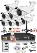 Resim IDS DS-2073HD-W-SET8-320 8 Kameralı 1080P Full HD 5 MP Sony Lensli Kamera Seti - 2073 