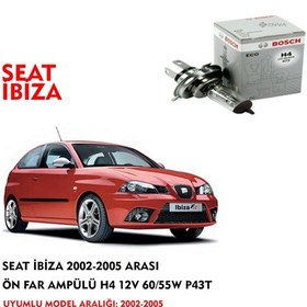 Resim SEAT İBİZA 2002-2005 ARASI ÖN FAR AMPÜLÜ H4 12V 60/55W P43T 
