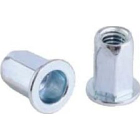 Resim M6 Geniş Kafa Altı Köşe Somun Perçin 100 Adet 