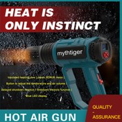 Resim 220V AB fişi Yeni Yükseltilmiş Isı Tabancası 60-650° Ayarlanabilir Mavi Işık LCD Ekran, 4 Nozul ile, Ayarlanabilir Sıcaklık ve Üfleme Hacmi, Yüksek Güçlü, Şrink Ambalaj için İdeal, Boyayı Yumuşatma, Plastik Tüpleri Bükme, Gevşek Cıvataları vb., Çıkış: 
