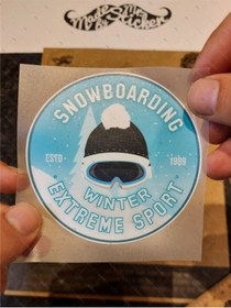 Resim Bay Etiket Hbg38 Extrem Spor Snowboard Etiketi 
