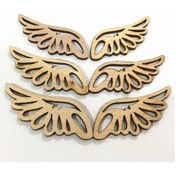 Resim 40 Adet Melek Kanatları Günlük Renkli Ahşap Cips Gözeneksiz Yama Çocuk Yapboz Malzemeleri C1 40pc 